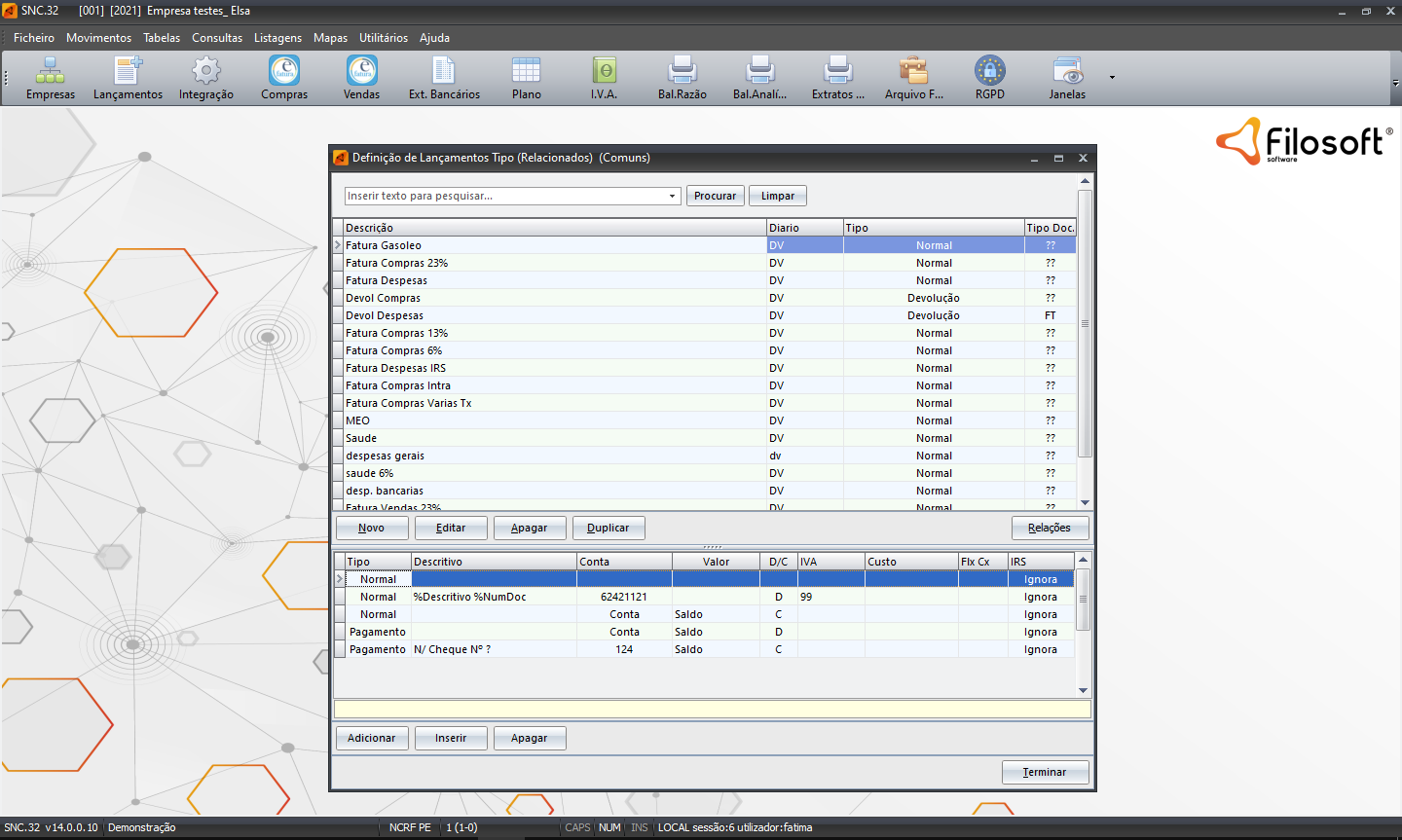 Snc.32 - Contabilidade › Filosoft Software